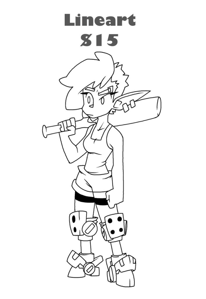 $15 commission line art sample image